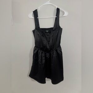 Wild Fable Women's Black Satin Mini Dress - Size Small - Side-Zip NWT